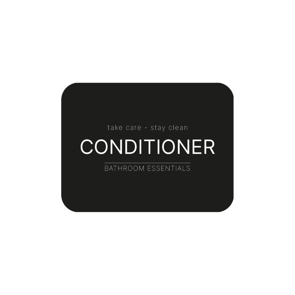 Klebeetikett – Conditioner - Mattschwarz