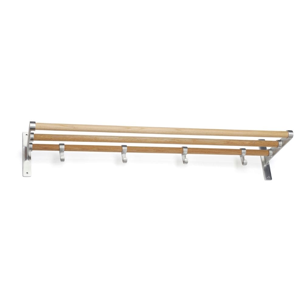 Hutablage Elegant - Eiche/Aluminium