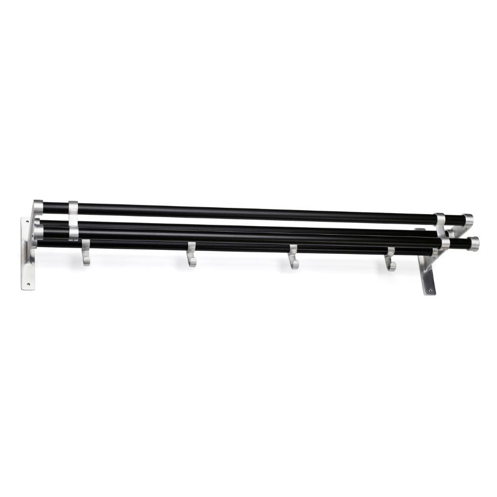 Hutablage Elegant Plus - 1000mm - Schwarz/Aluminium