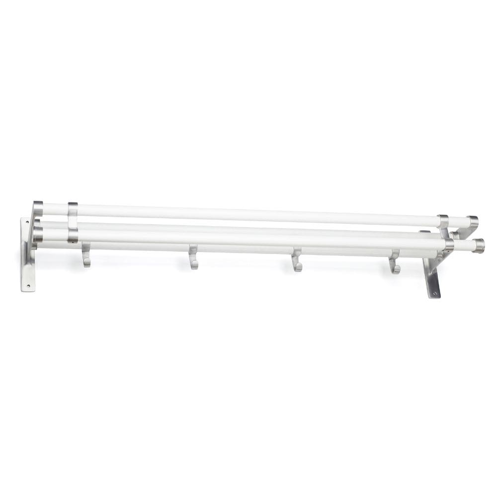 Hutablage Elegant Plus - 1000mm - Weiß/Aluminium