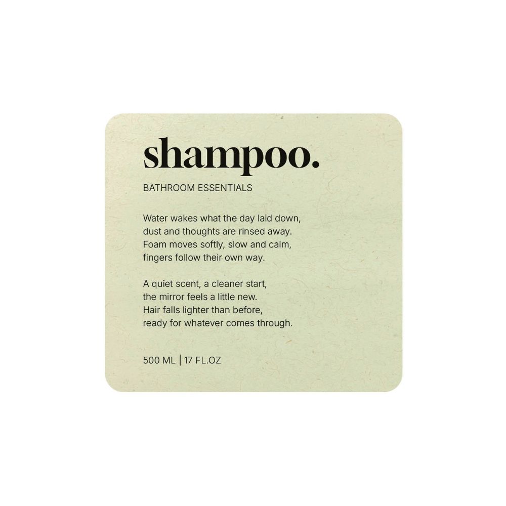 Klebeetikett Premium – Shampoo - Beige