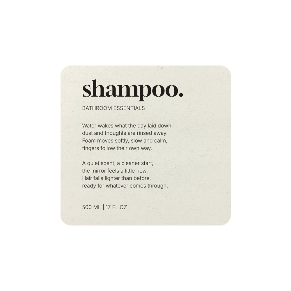 Klebeetikett Premium – Shampoo - Beige