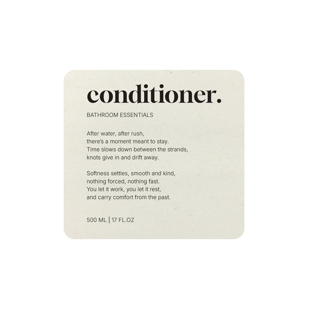 Klebeetikett Premium – Conditioner - Beige