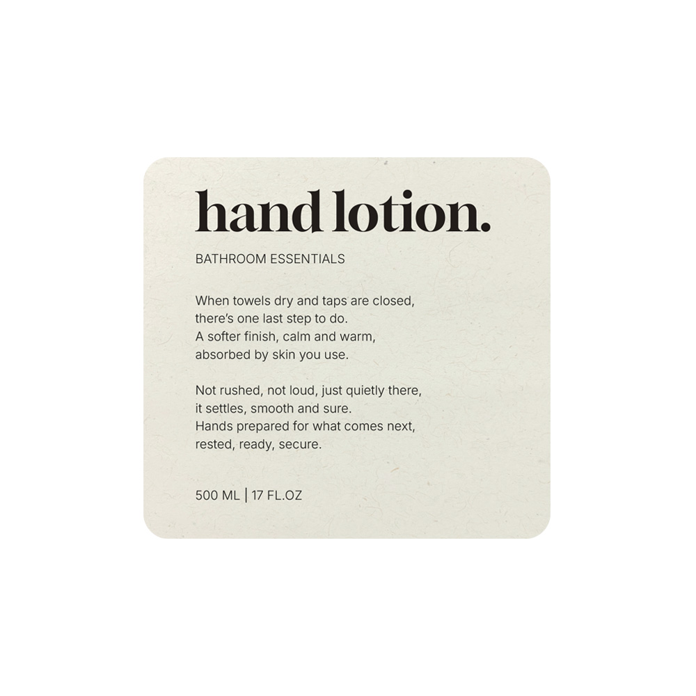 Klebeetikett Premium – Hand Lotion - Beige