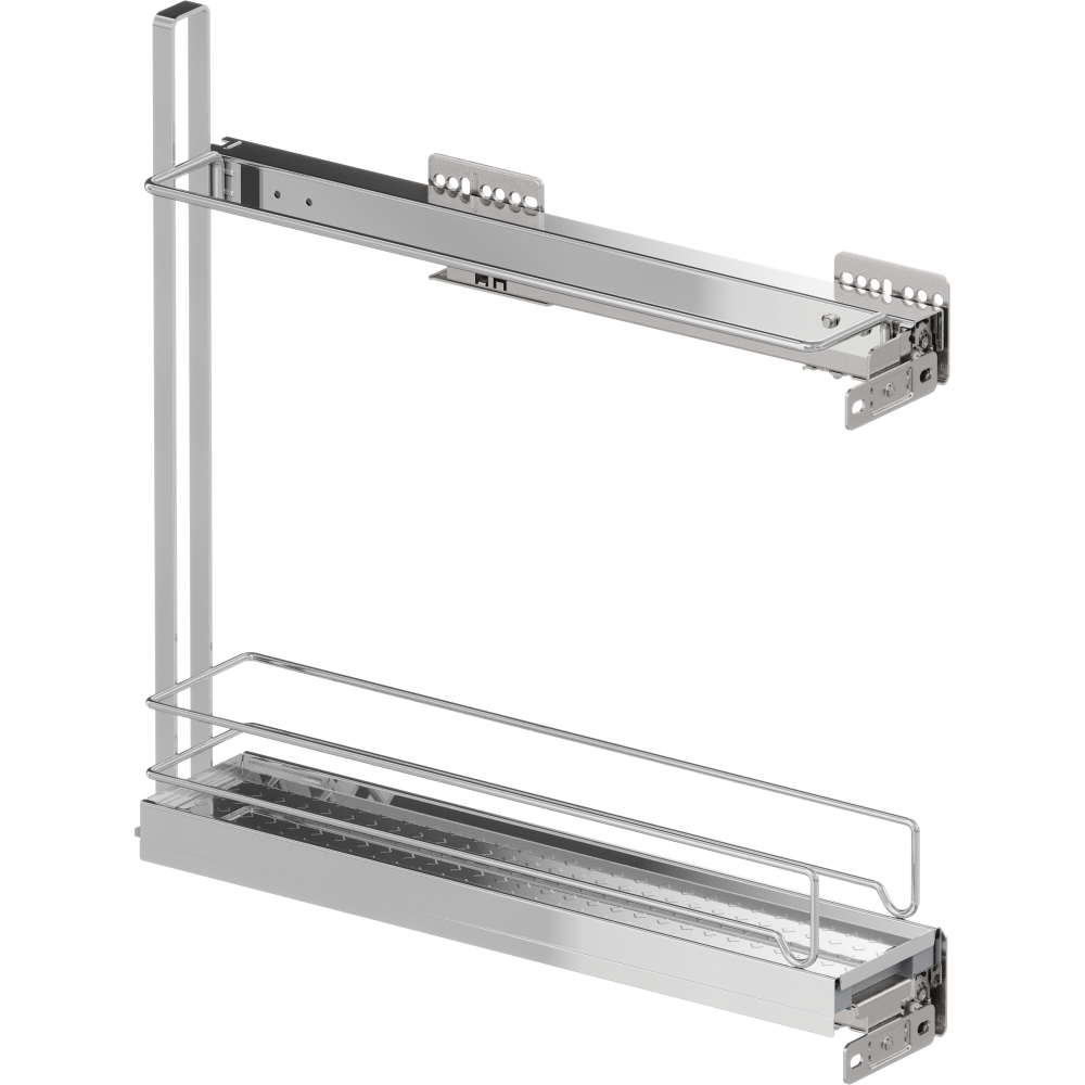 Backblechauszug K-150 Rechts - Chrom