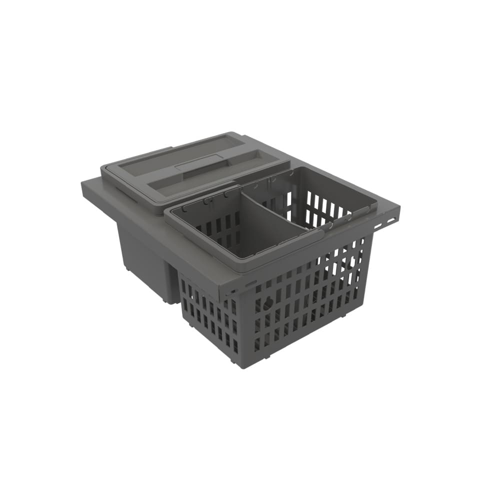 Mülltrennung - Cube Basic Low - Dunkelgrau