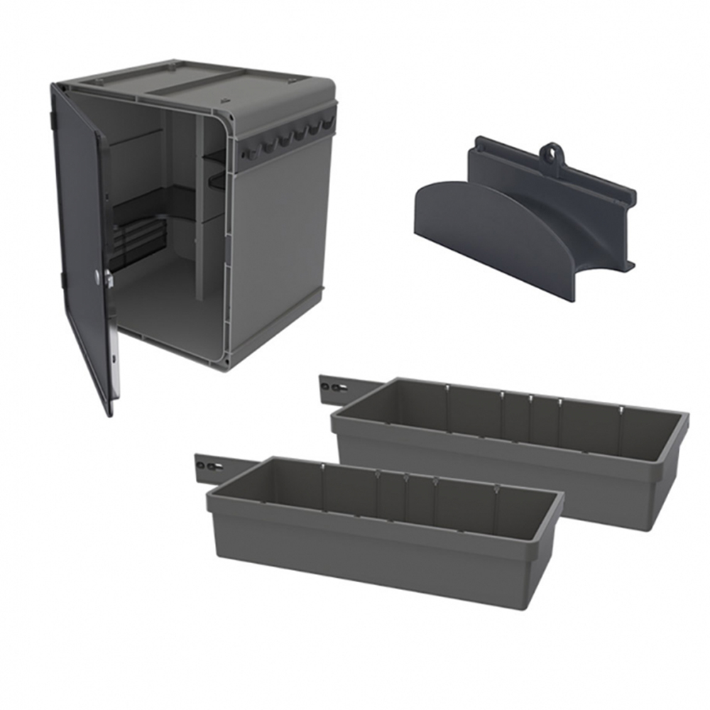 Putzschrank-Set 4-teilig - Dunkelgrau