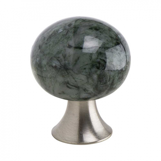 Möbelknopf Bead Straight - Carrara Marmor/Grün