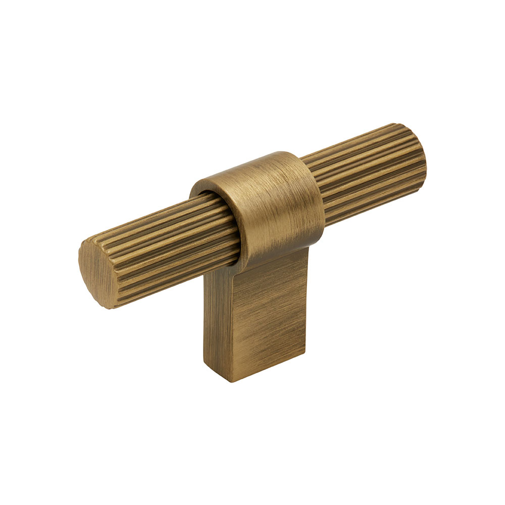 Möbelknopf T Helix Stripe - Antik-Bronze