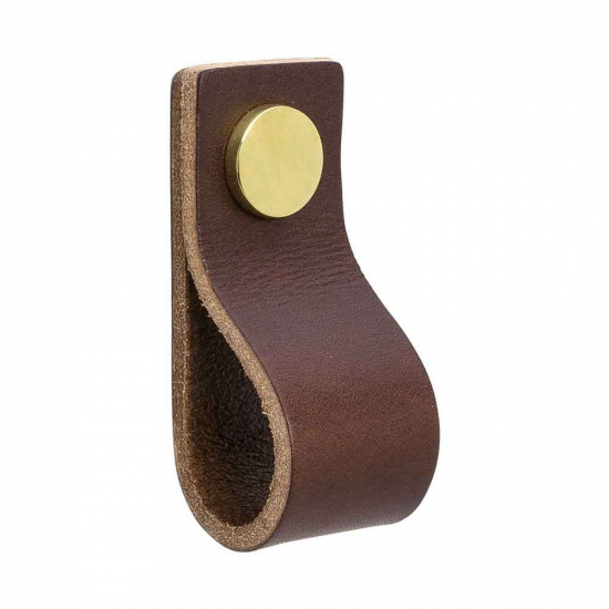 Loop - Leder Braun/Messing