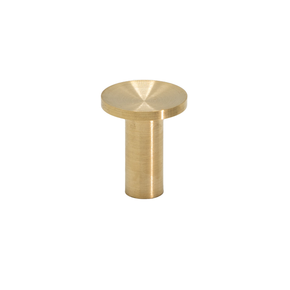 Möbelknopf Sture - 18mm - Gebürstetes Unbehandeltes Messing