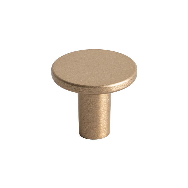 Möbelknopf Lund - 25mm - Gebürstetes Helles Gold