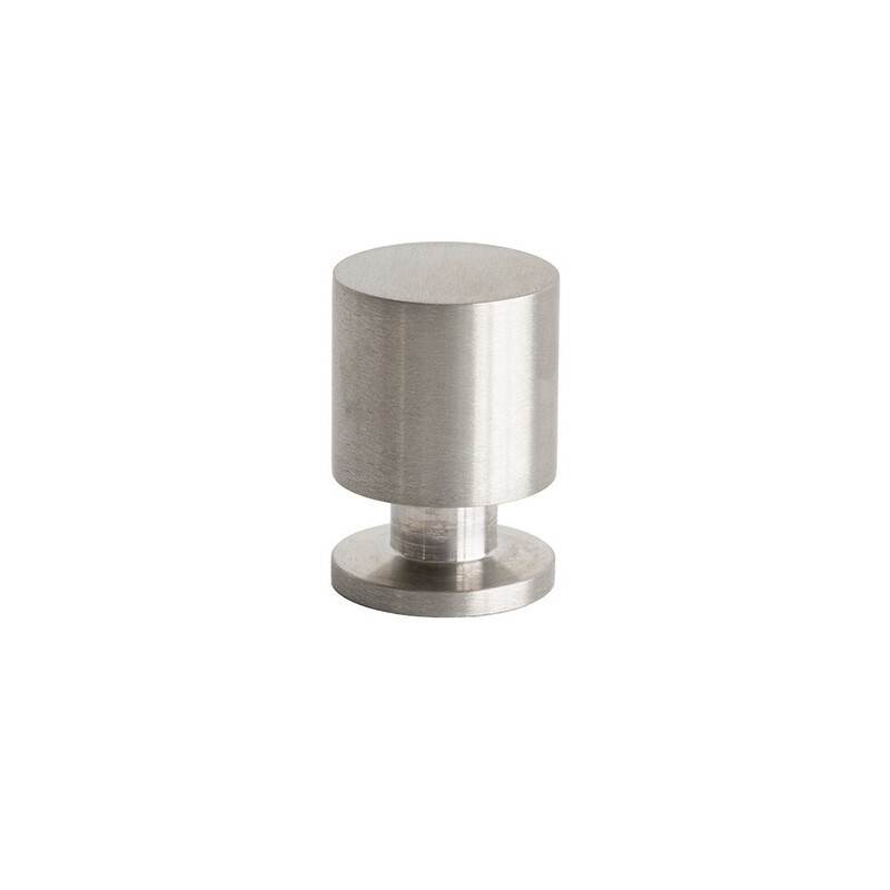 Möbelknopf Solo - 21mm - Gebürsteter Edelstahl