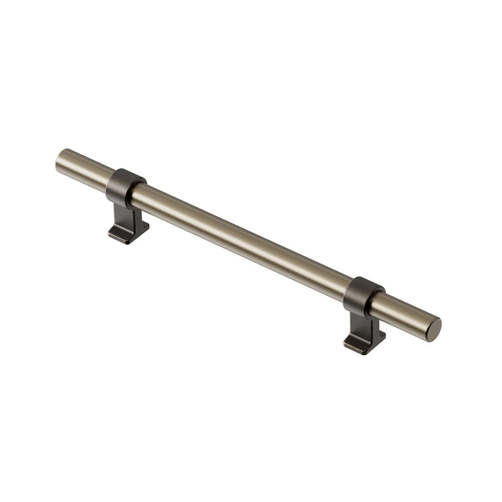 Möbelgriff Bond - 160mm - Antik-Braun/Gebürstetes Messing