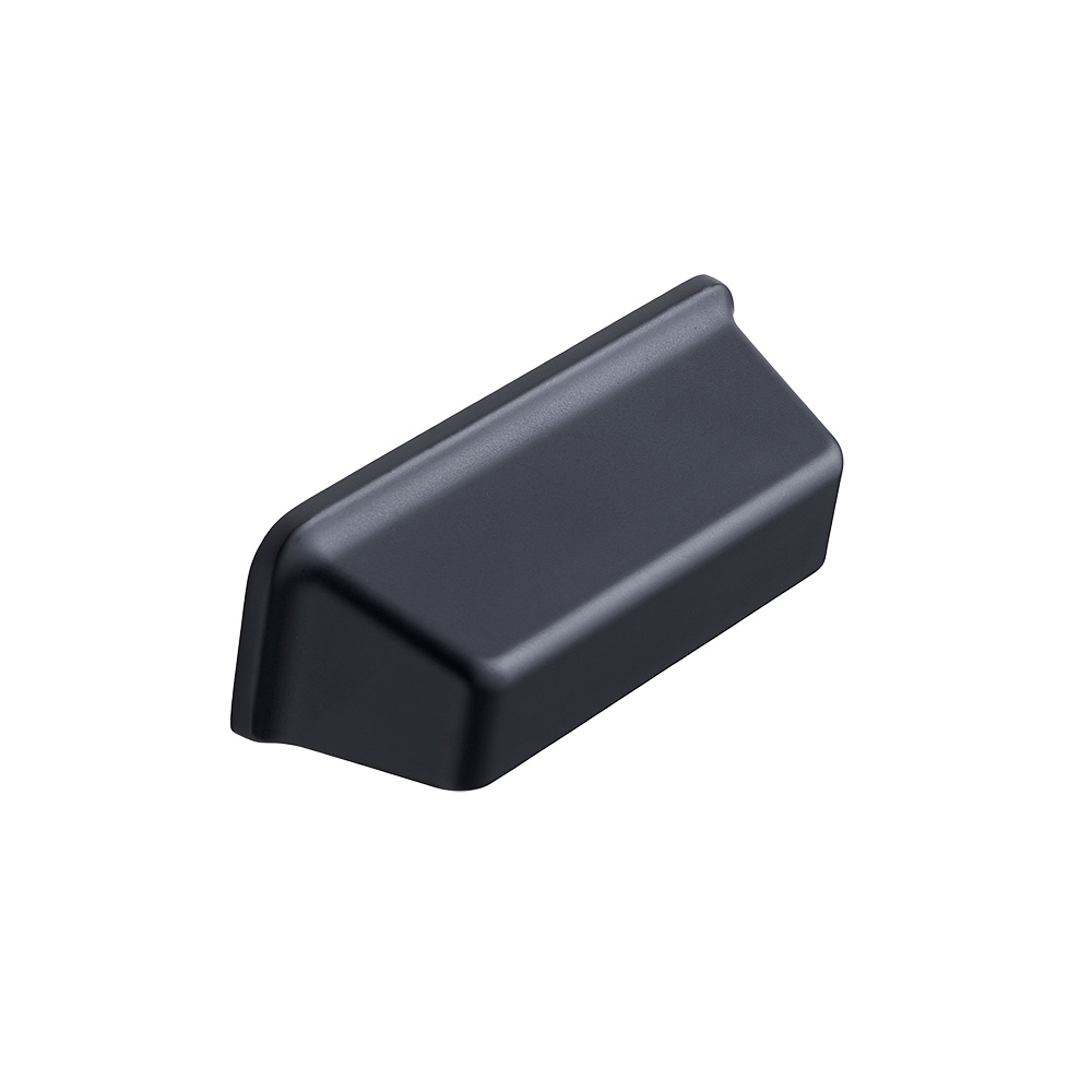 Muschelgriff Equester - 64mm - Mattschwarz