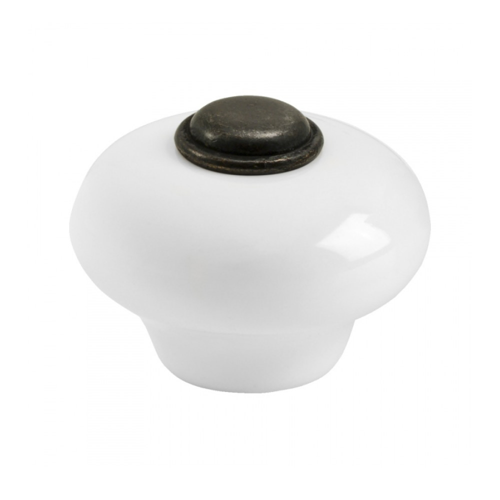 Möbelknopf 409 - 32mm - Antik/Porzellan