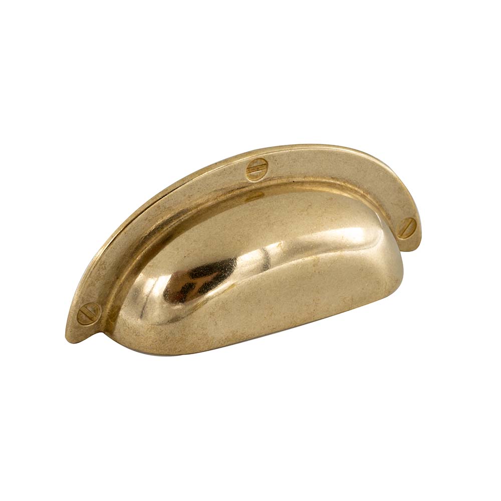 Muschelgriff 3922 - 64mm - Messing (Matt)