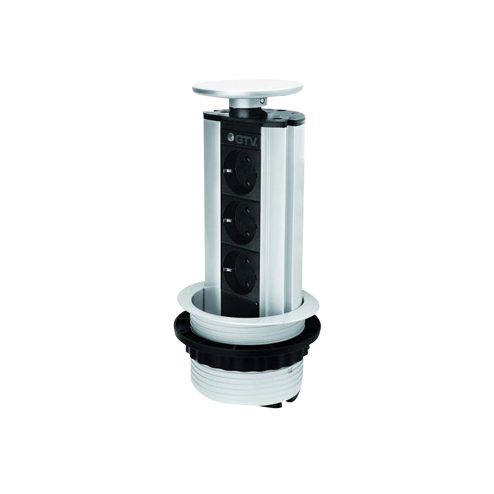 Versenkbare Steckdosen 100mm 230V - Schwarz