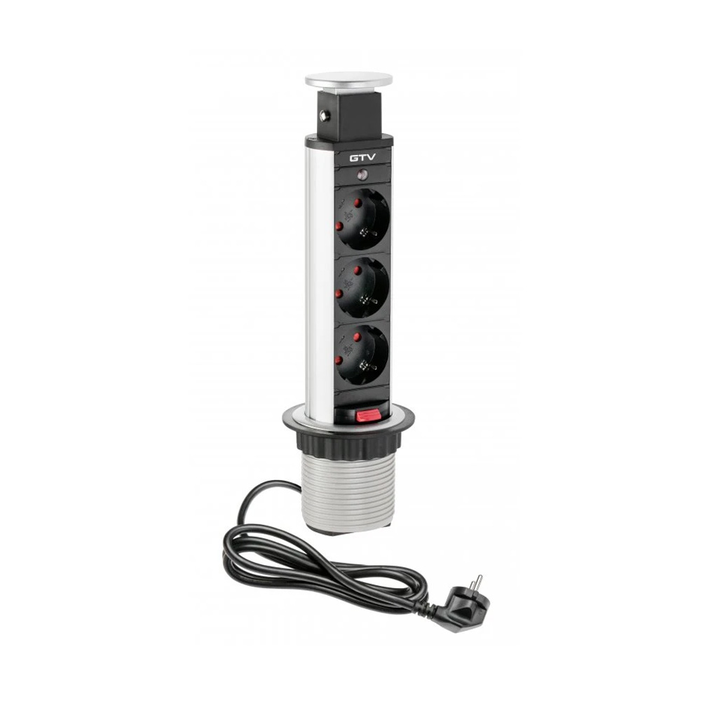 Versenkbare Steckdosen 60mm 230V - Silber