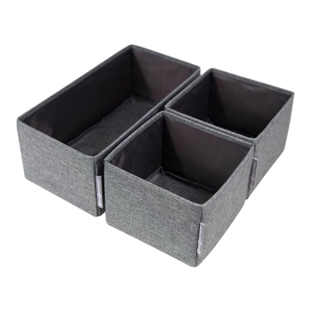 Boxen mit 3er-Set - Grau