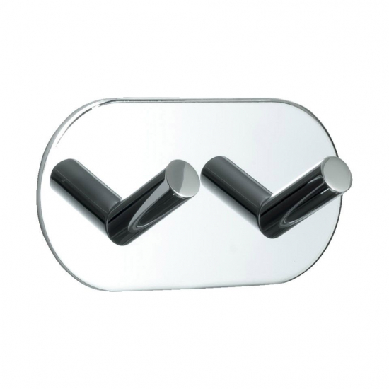 Klebehaken Base 100 2-Haken - Chrom