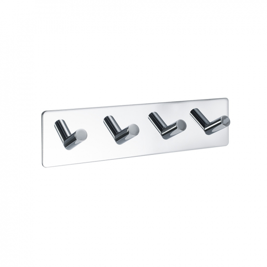 Klebehaken Base 200 4-Haken - Chrom