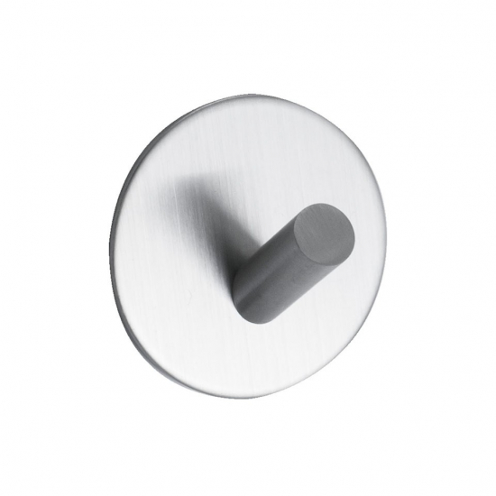Klebehaken Base 100 1-Haken - Gebürsteter Edelstahl
