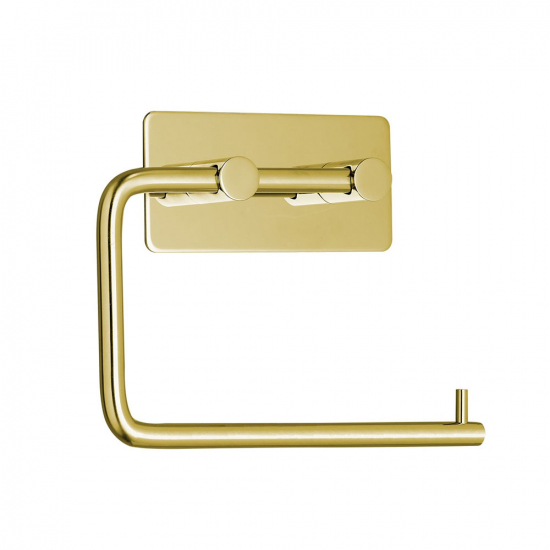 Base 200 Toilettenpapierhalter - Poliertes Messing