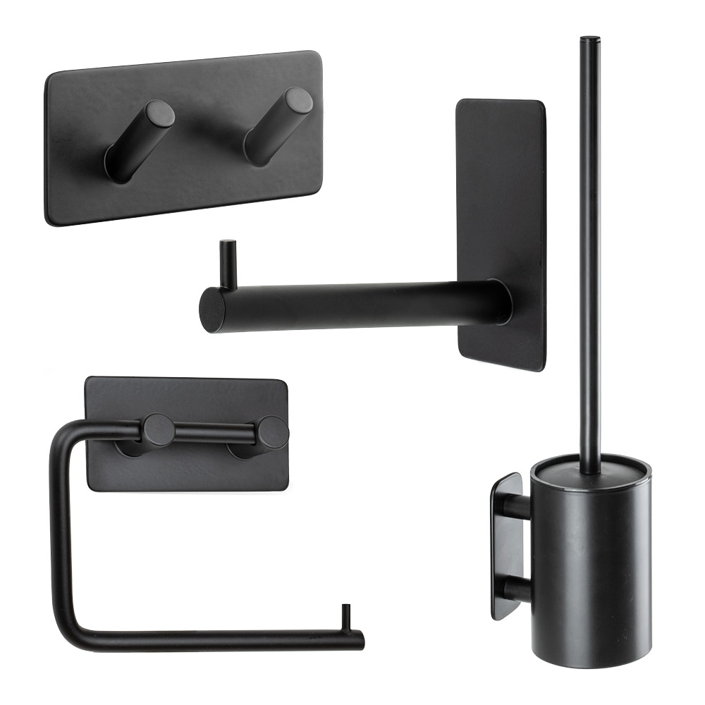 Badezimmer Set Base 200 - Mattschwarz