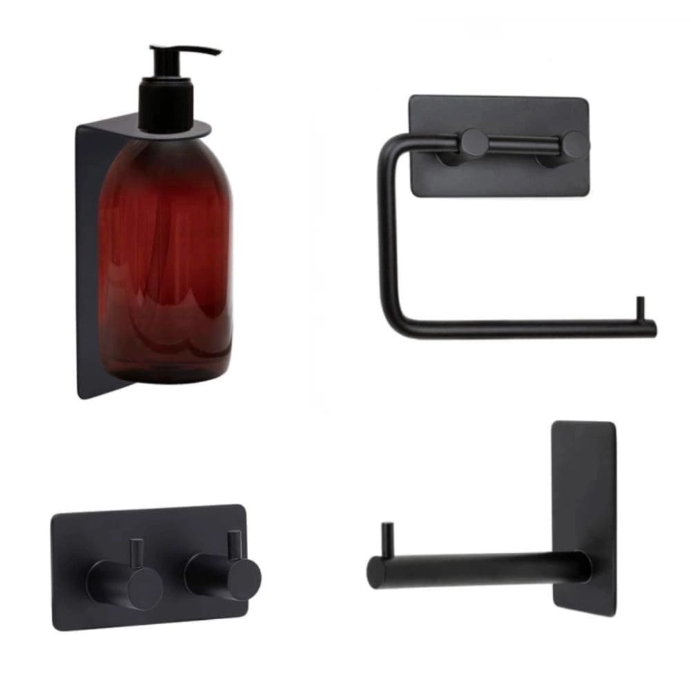 Badezimmer Set Base - Mattschwarz