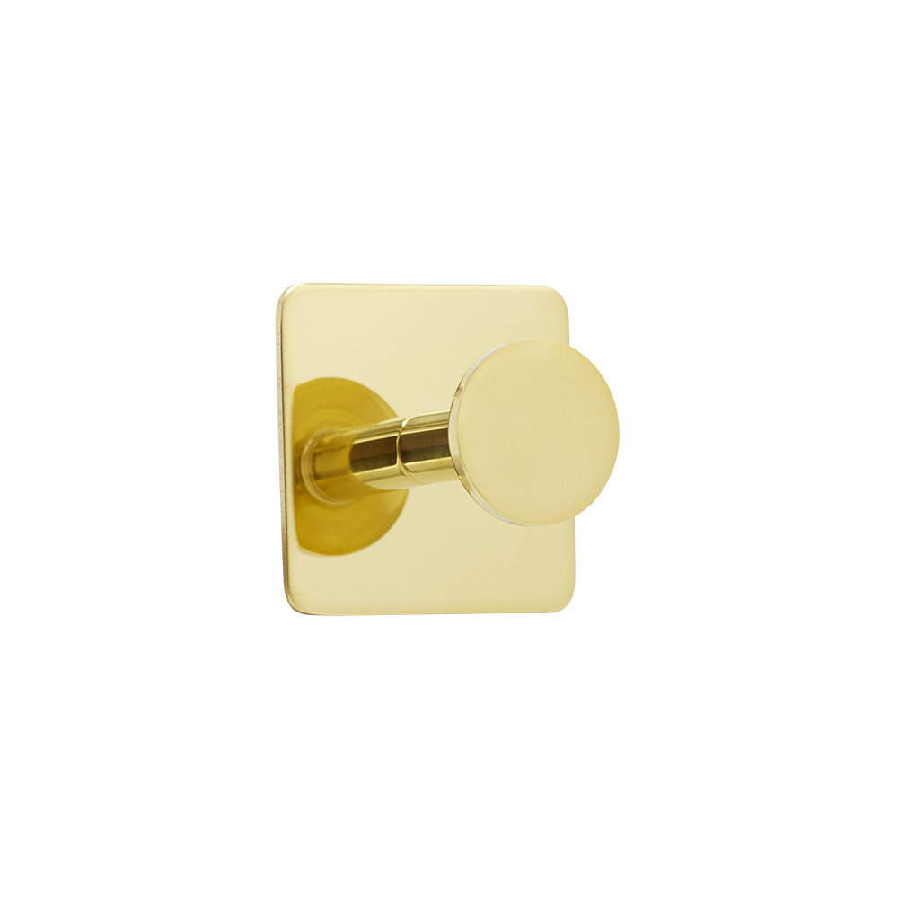 Klebehaken Base 210 1-Haken - Poliertes Messing