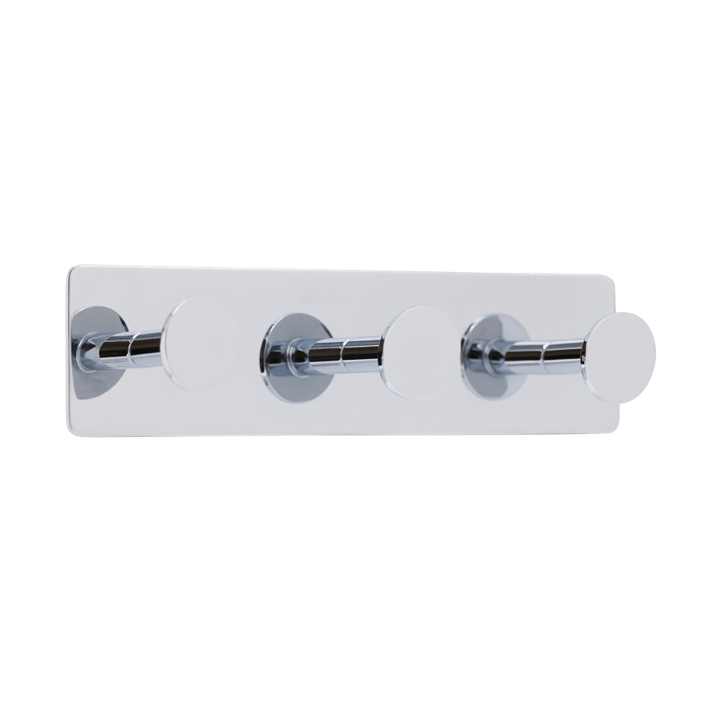 Klebehaken Base 210 3-Haken - Chrom