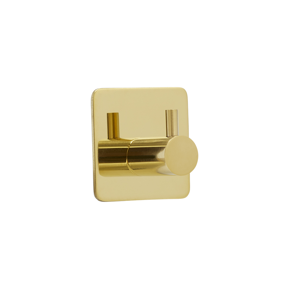 Klebehaken Base 220 1-Haken - Poliertes Messing