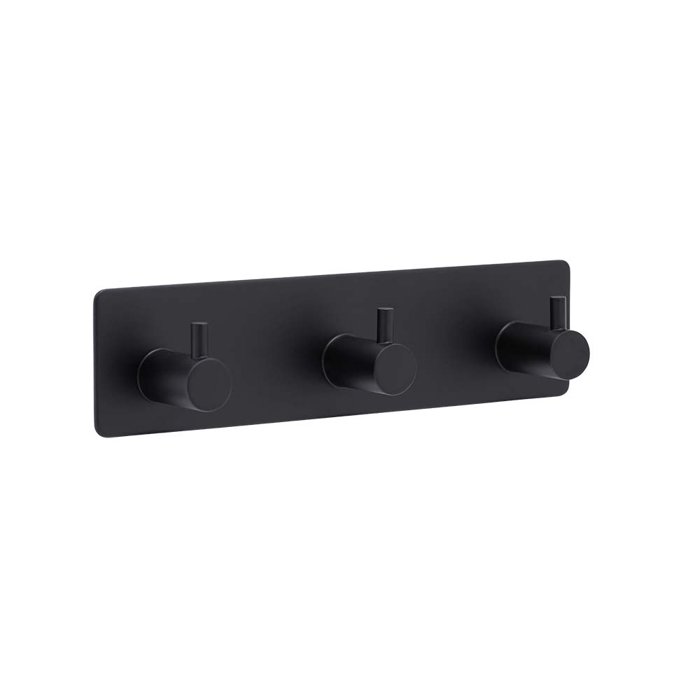 Klebehaken Base 220 3-Haken - Mattschwarz