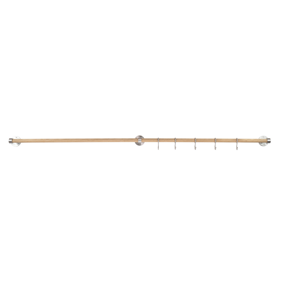 Verlängerungsstange Aveny - 600mm - Eiche/Gebürsteter Edelstahl