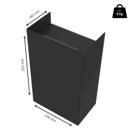 Wandabfalleimer Hold - 9L - Schwarz