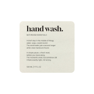 Klebeetikett Premium – Hand Wash - Beige