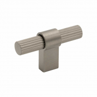 Möbelknopf T Helix Stripe - Edelstahl-Optik