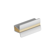 Möbelgriff Papillion - 32mm - Eiche/Edelstahl-Optik