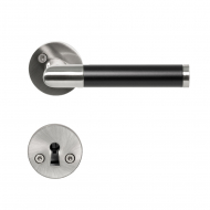 Türgriff Koster - Gebürstetes Chrom/Schwarz