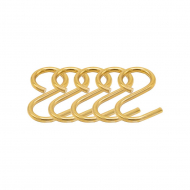 Haken Aveny - 5er-Set - Poliertes Unbehandeltes Messing