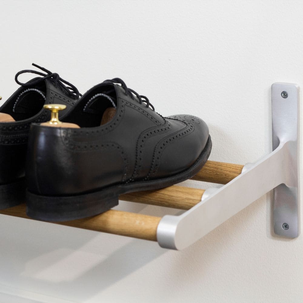 Hutablage Elegant - Eiche/Aluminium