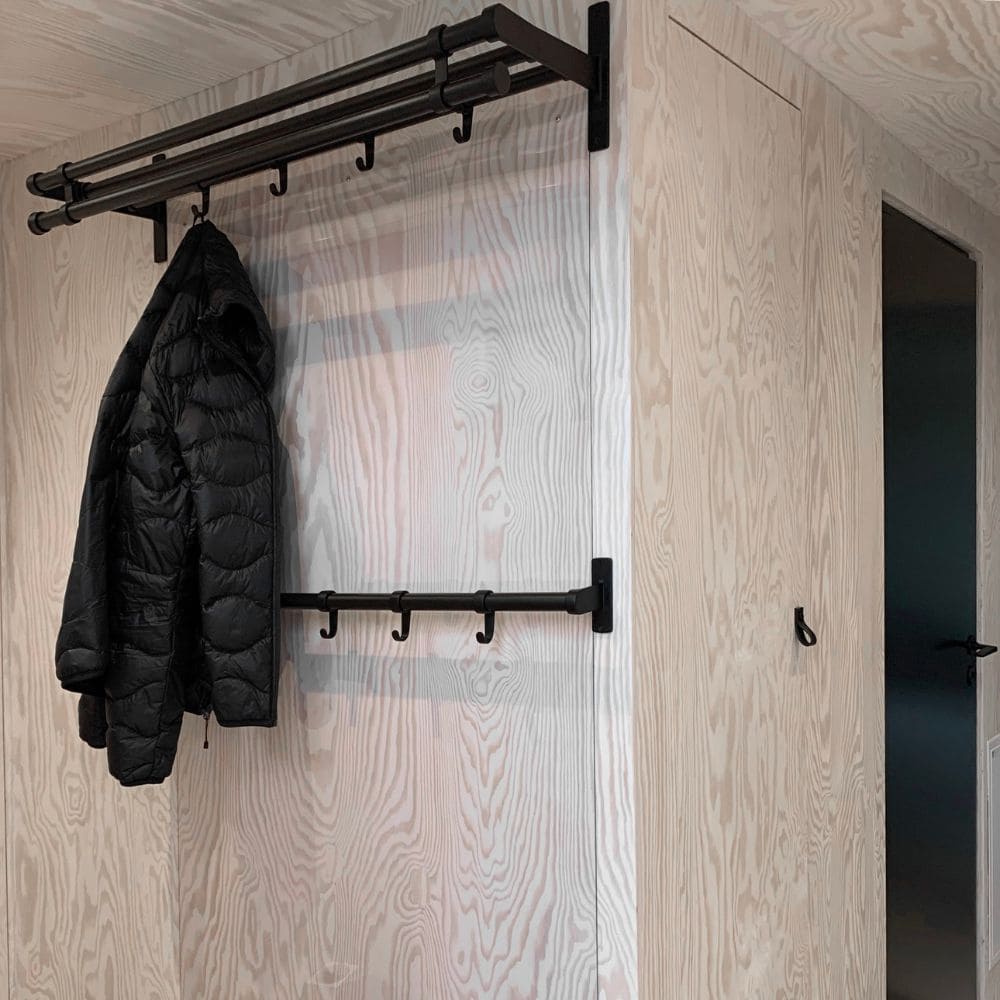 Hutablage Elegant Plus - 1000mm - Schwarz