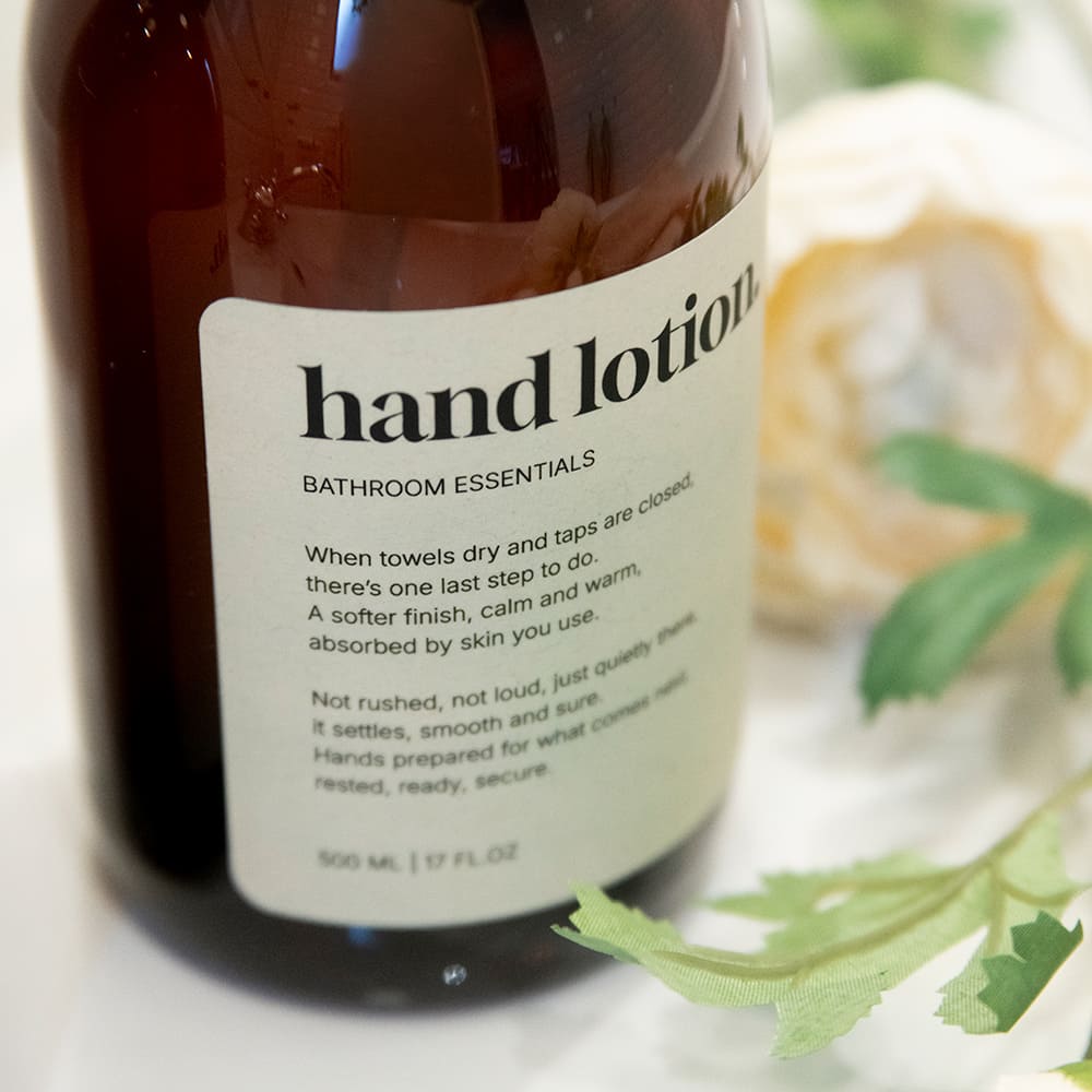 Klebeetikett Premium - Body Wash - Beige