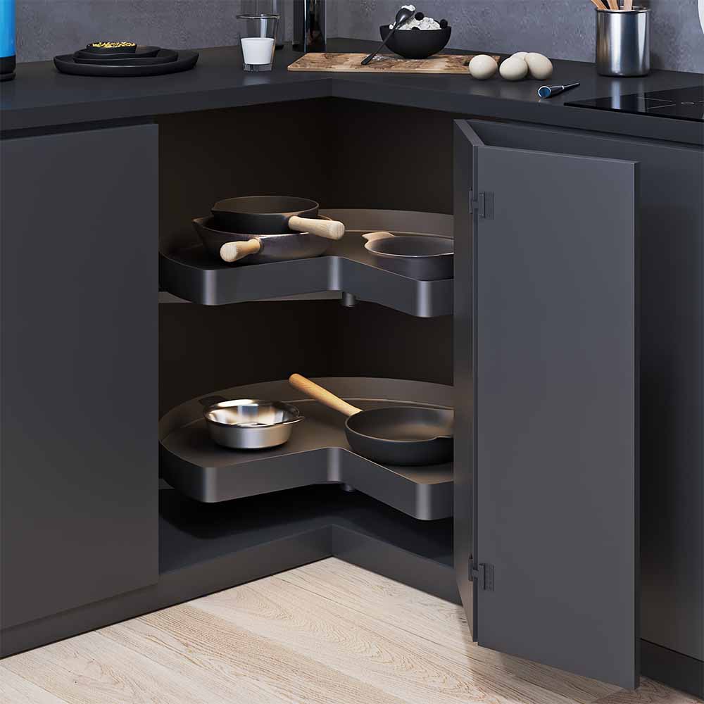 Eckkarussell Recorner Maxx Planero ¾ 760 Ø - Lavagrau