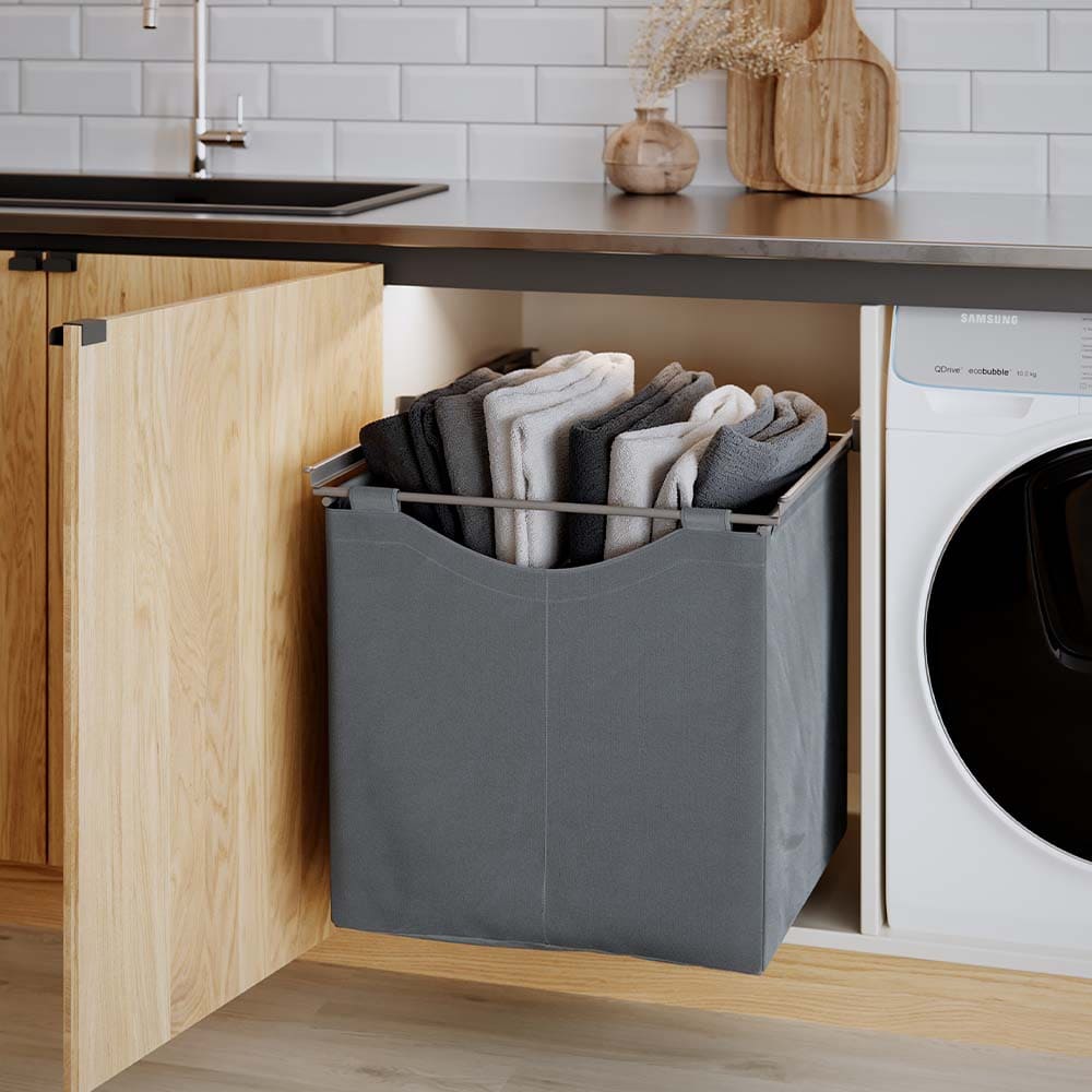 Textilkorb Hoch - Dunkelgrau