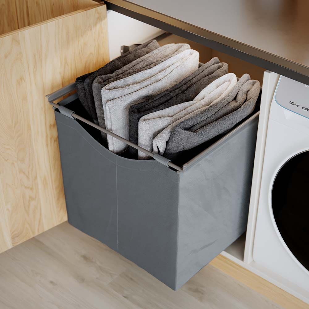 Textilkorb Hoch - Dunkelgrau