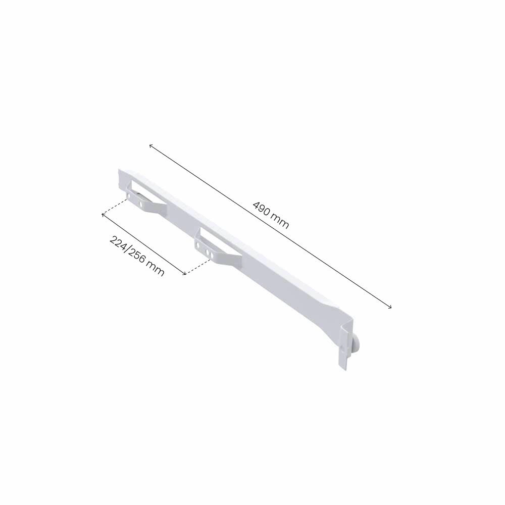 Rollschiene 500/16 -  Rechts & Links - 224/256mm - Weiß