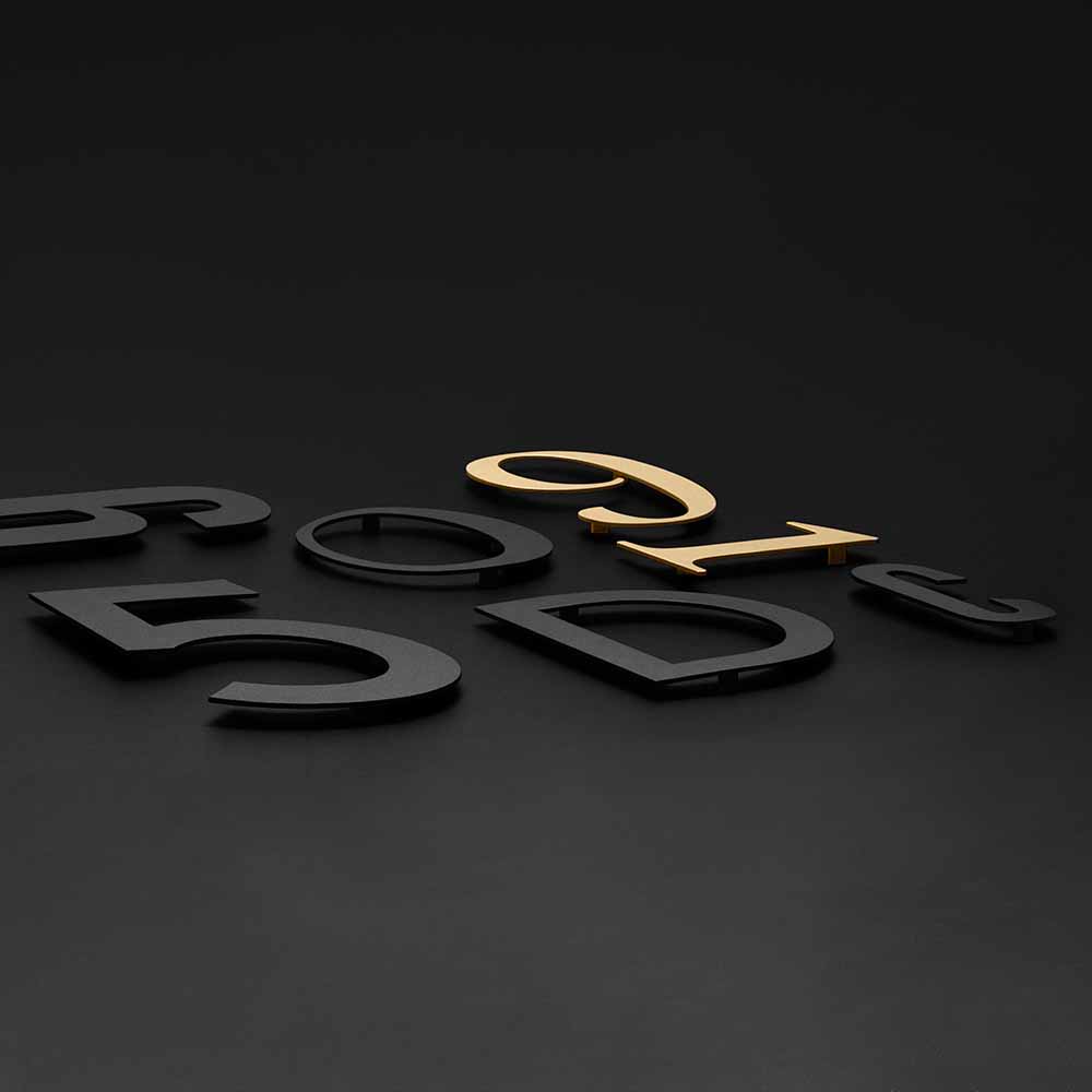 Hausnummern Century - Messing