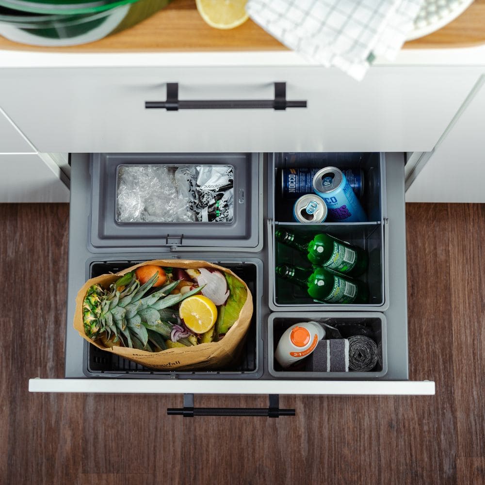 Mülltrennung - Cube Basic Low - Dunkelgrau